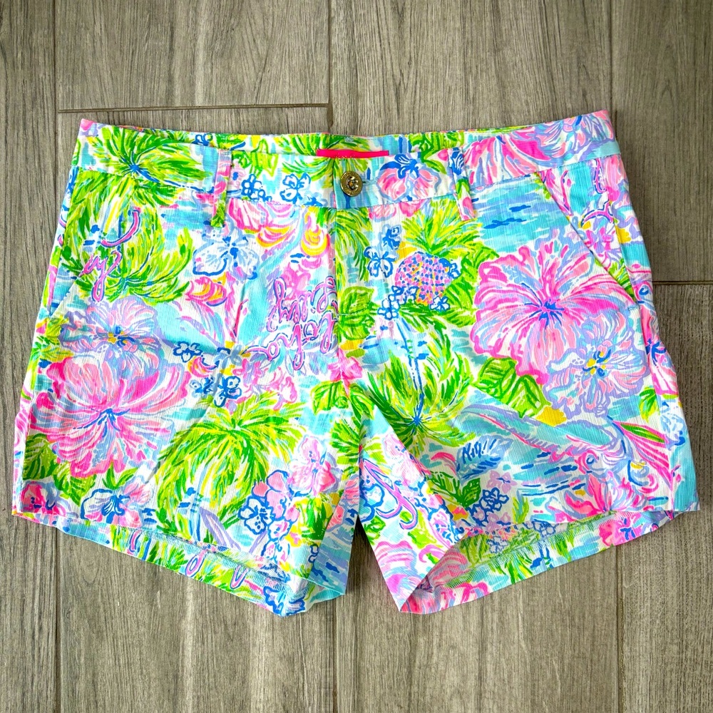 Lilly Pulitzer Callahan Shorts, Lilly Loves Hawaii, 10, NWT